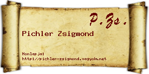 Pichler Zsigmond névjegykártya